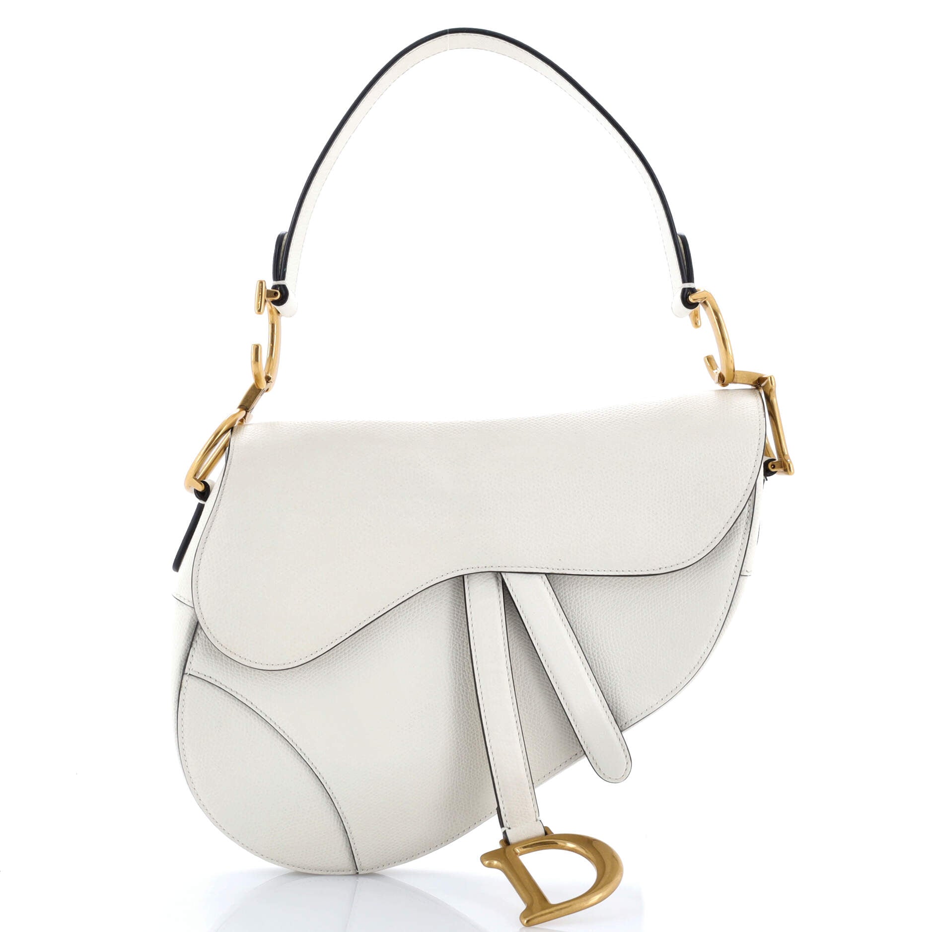 Saddle Handbag Leather Medium