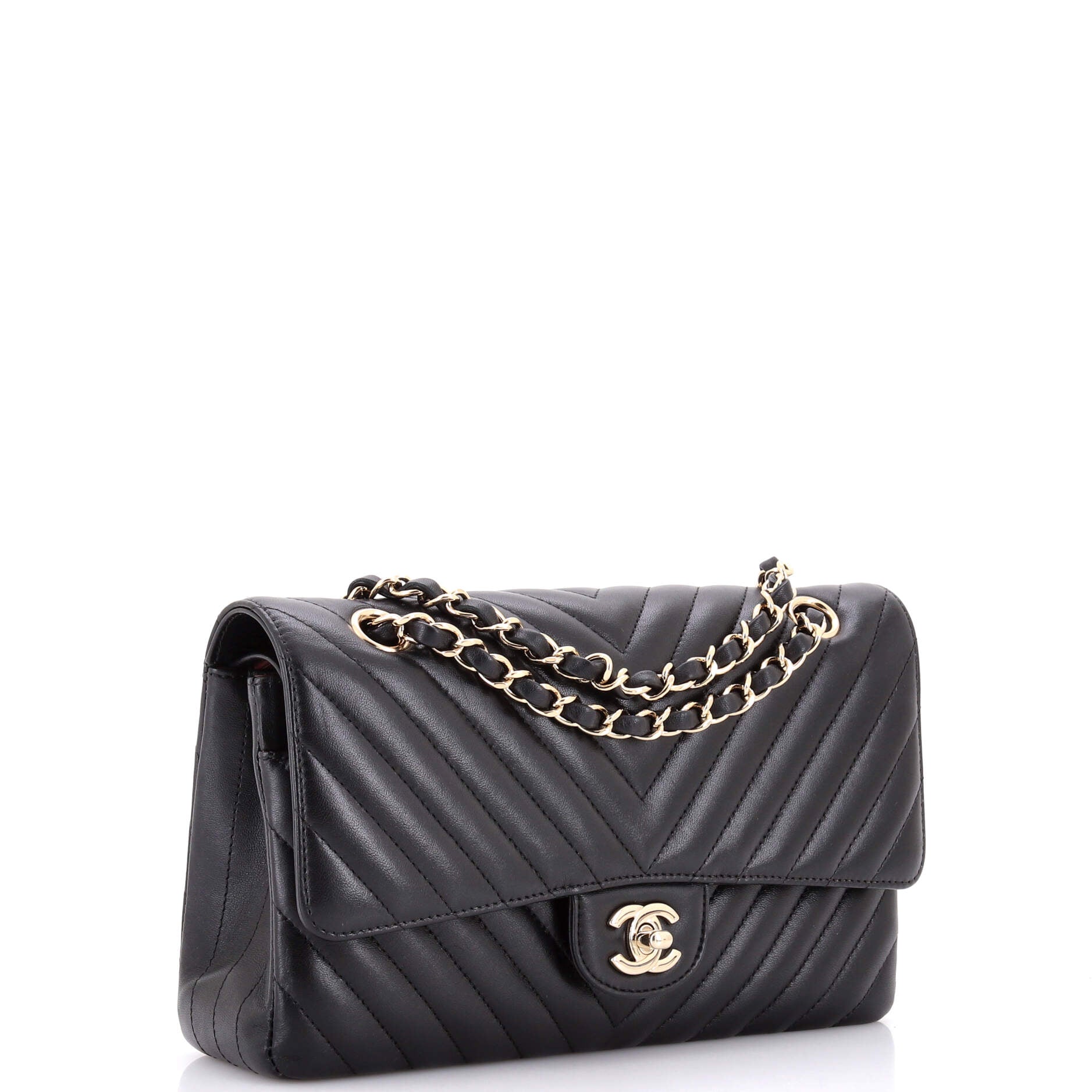 Classic Double Flap Bag Chevron Lambskin Medium