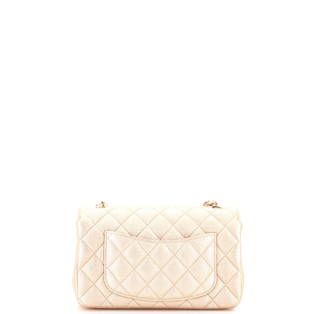 Classic Single Flap Bag Quilted Metallic Lambskin Mini