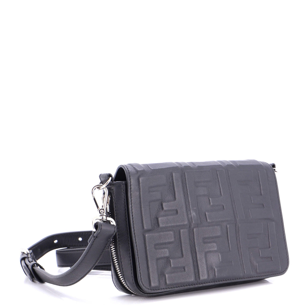 Expandable Flap Bag Zucca Embossed Leather