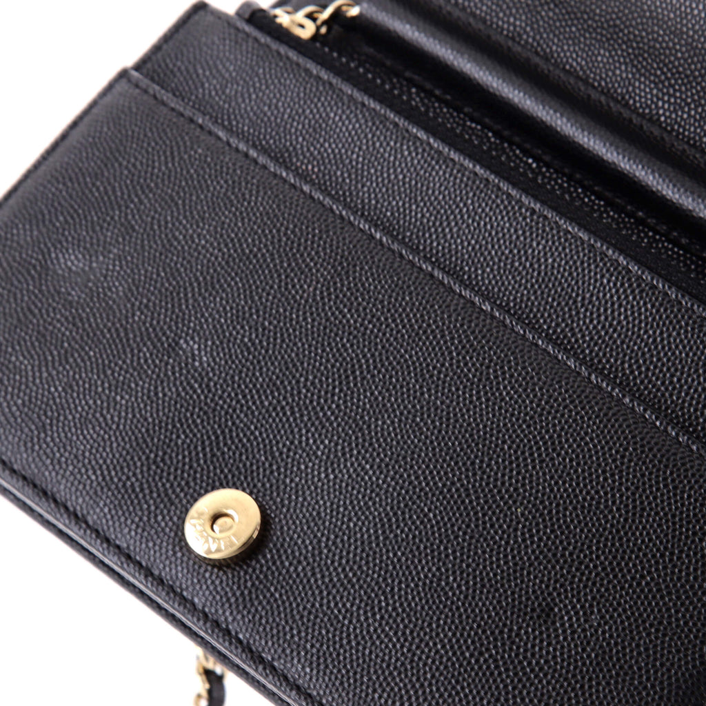 Boy Wallet on Chain Quilted Caviar