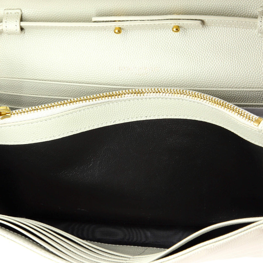 Classic Monogram Wallet on Chain Matelasse Chevron Leather Medium