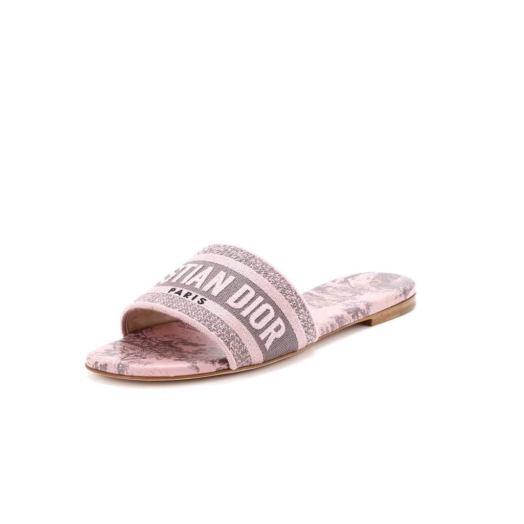 Women's Dway Flat Sandals Embroidered Canvas
