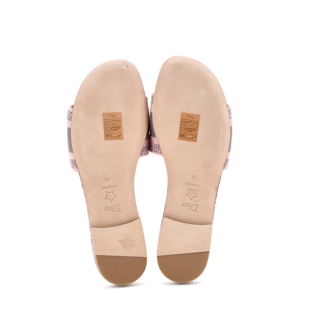 Women's Dway Flat Sandals Embroidered Canvas