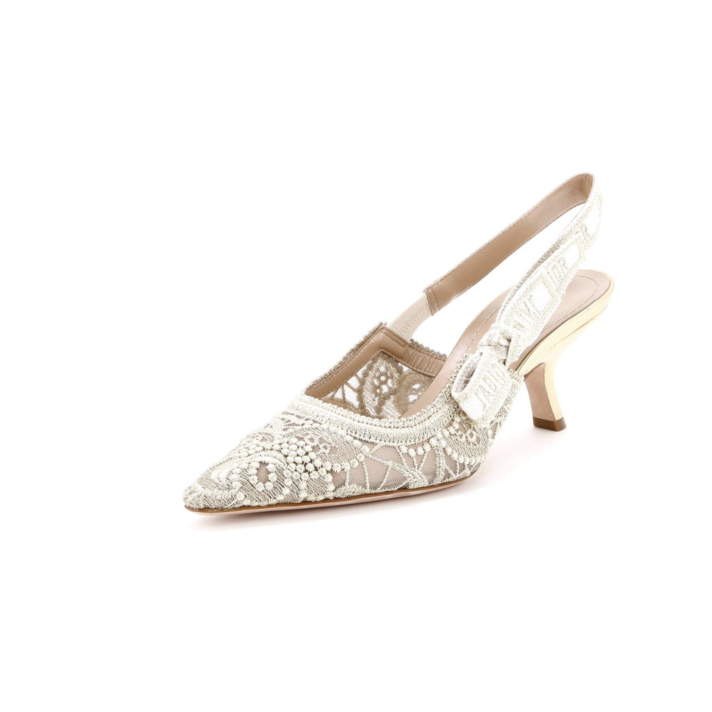 Women's J'Adior Slingback Pumps Embroidered Mesh 65