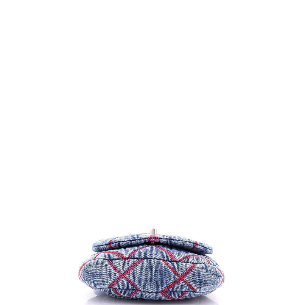 Coco Beach Messenger Bag Quilted Denim Mini