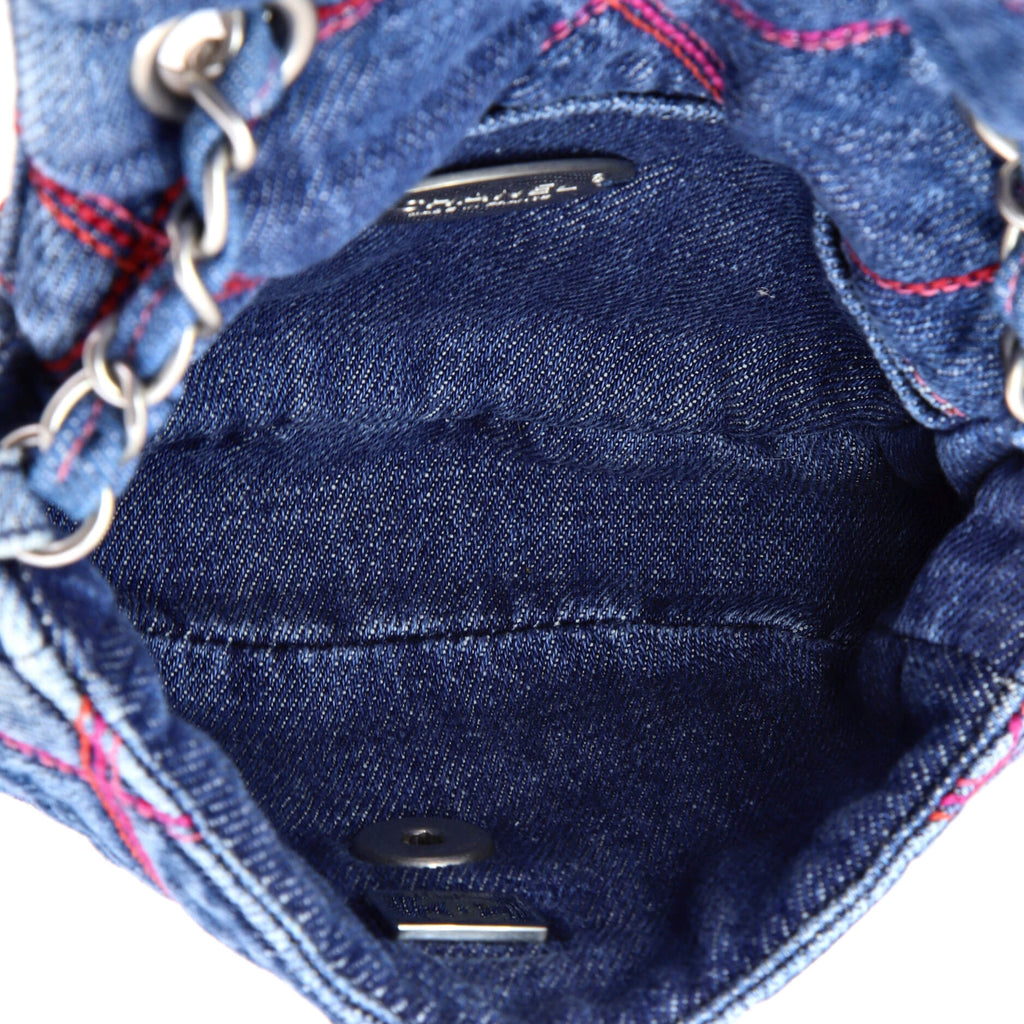 Coco Beach Messenger Bag Quilted Denim Mini