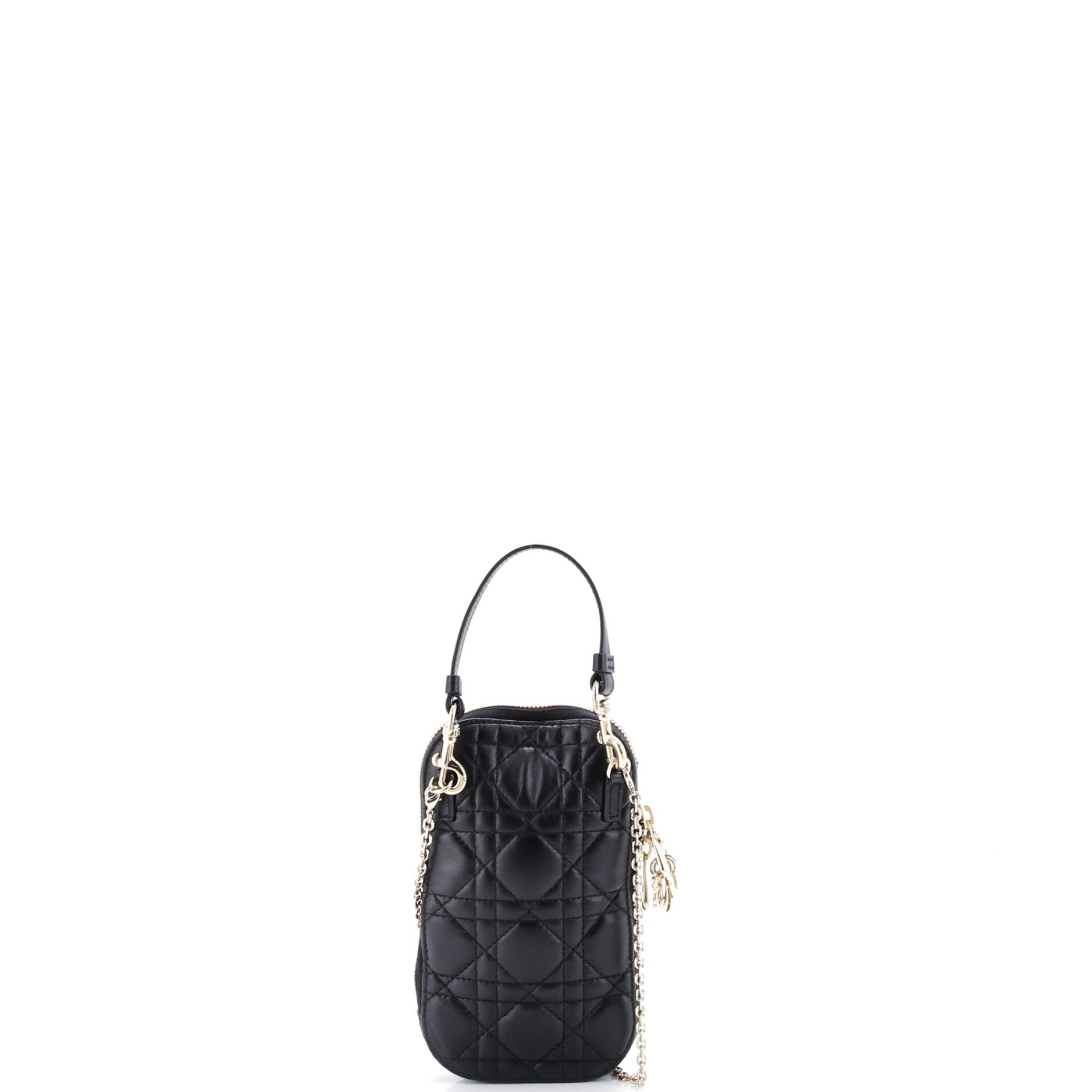 Lady Dior Phone Holder on Chain Cannage Quilt Lambskin