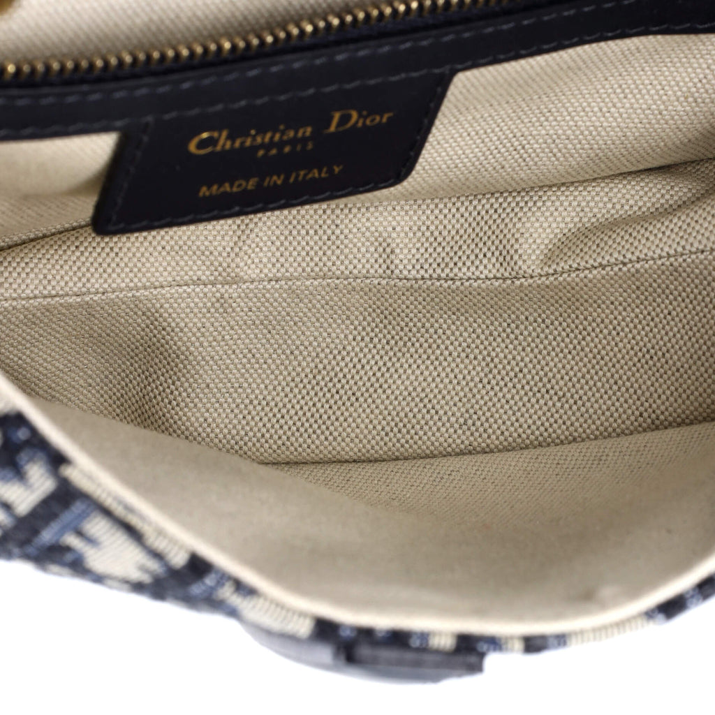 Saddle Handbag with Strap Oblique Canvas Medium