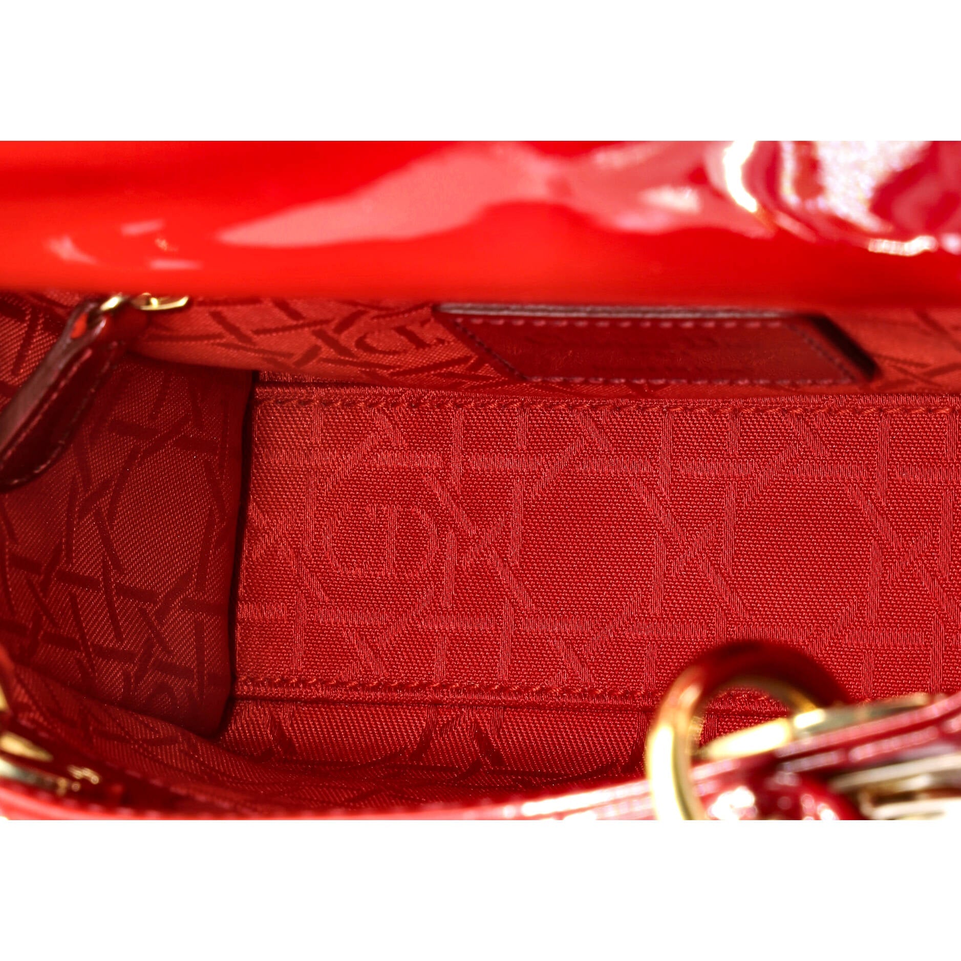 Lady Dior Chain Bag Cannage Quilt Patent Mini
