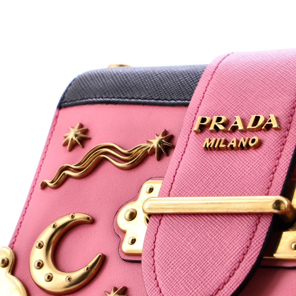 Cahier Crossbody Bag Embellished Leather Small
