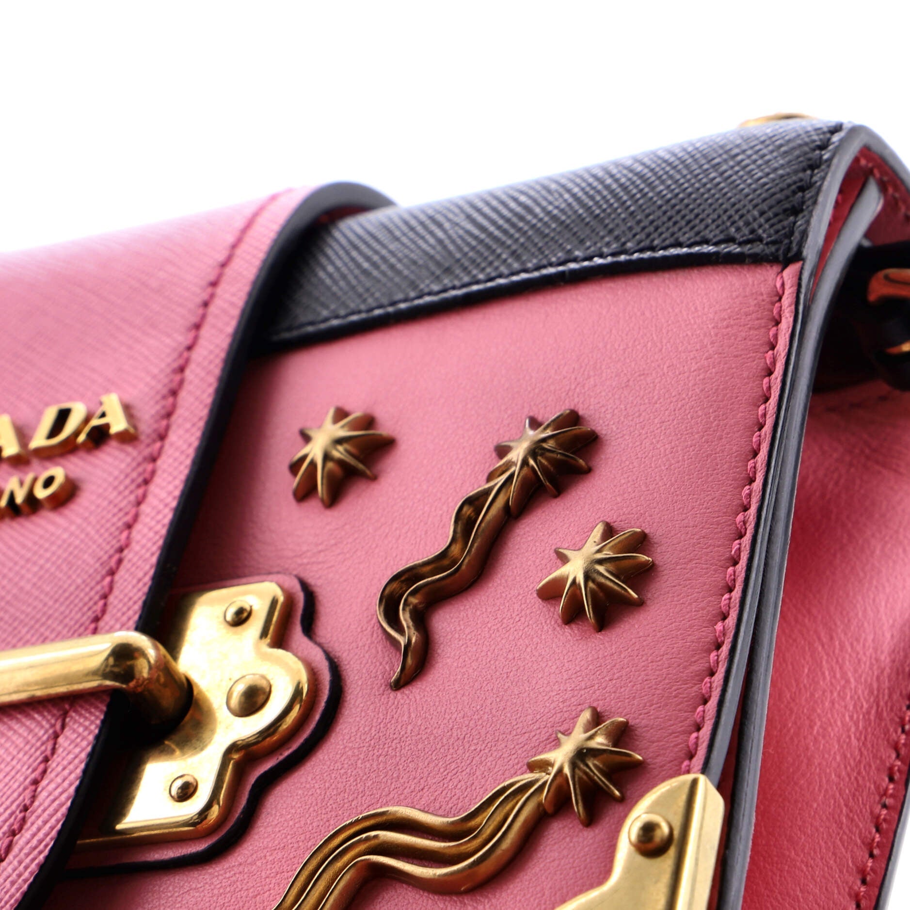 Cahier Crossbody Bag Embellished Leather Small