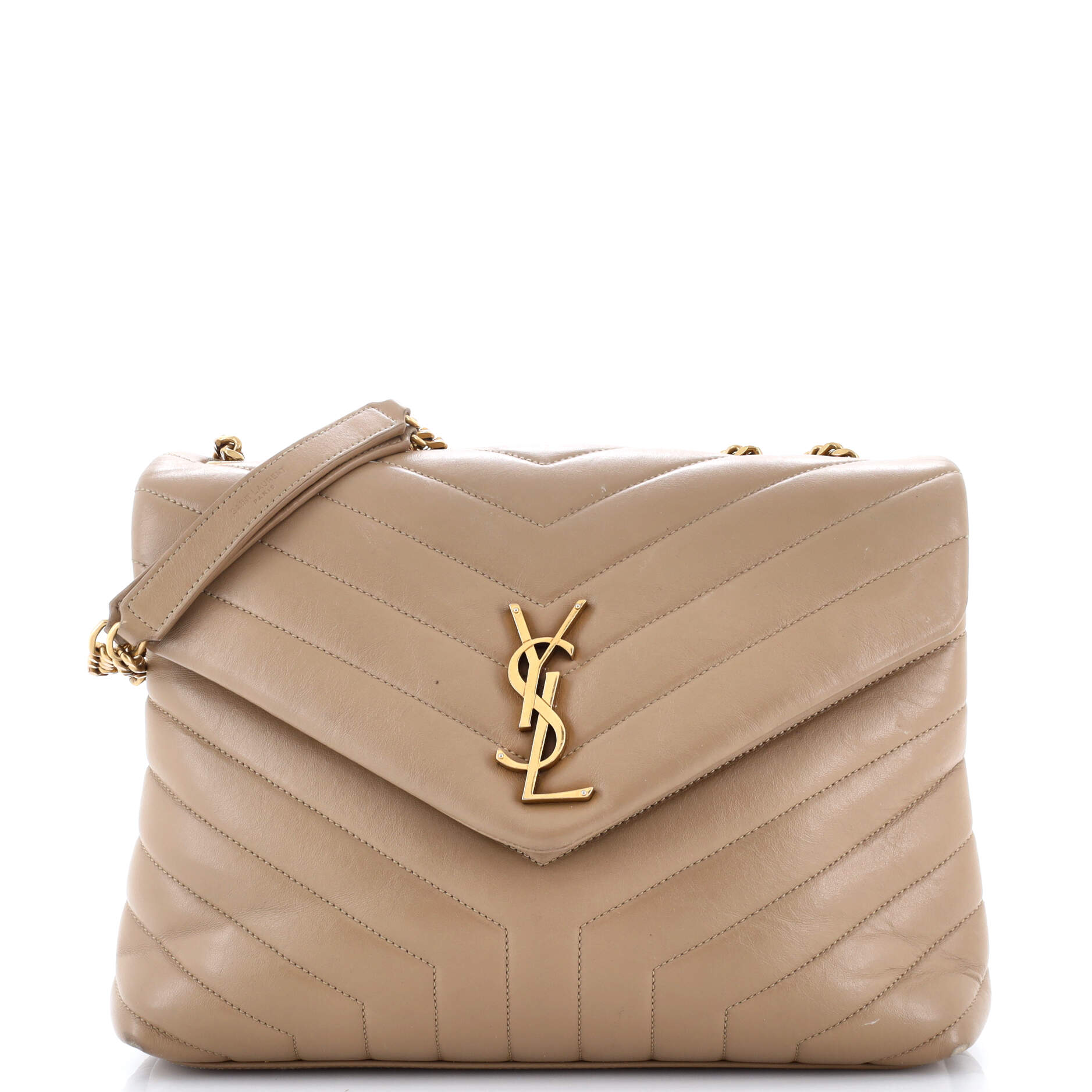 Loulou Shoulder Bag Matelasse Chevron Leather Medium