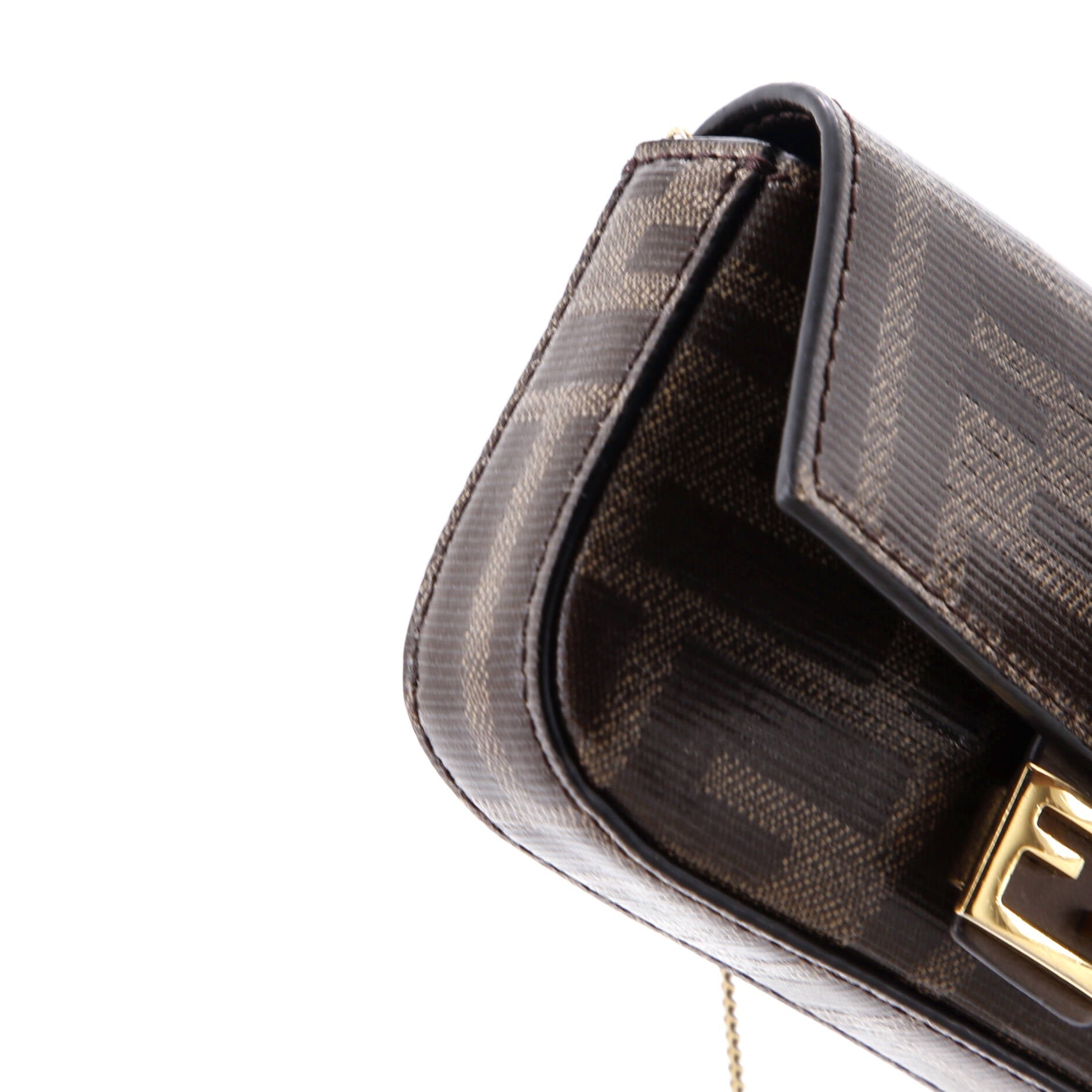 Chain Baguette Charm Bag Zucca Coated Canvas Nano