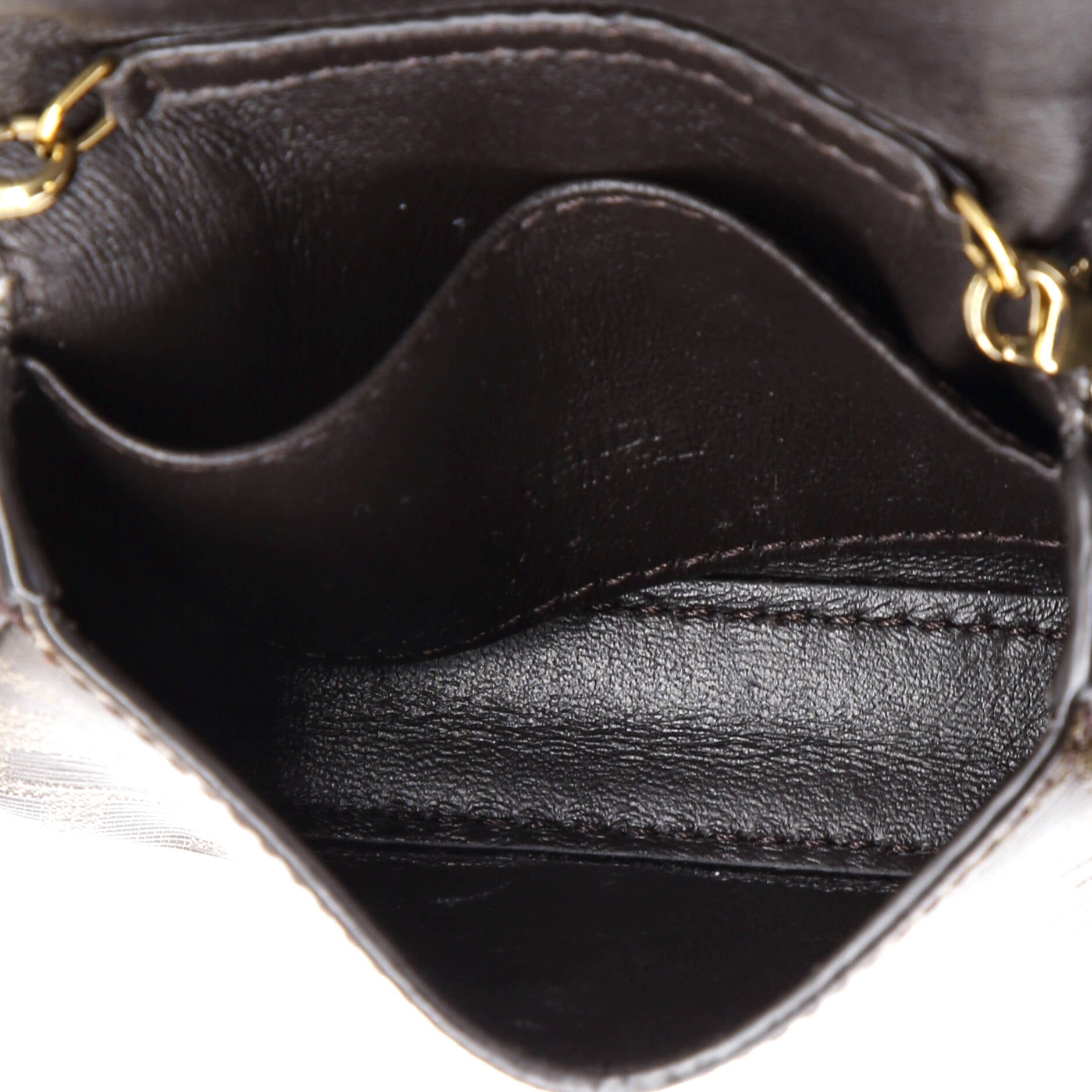 Chain Baguette Charm Bag Zucca Coated Canvas Nano