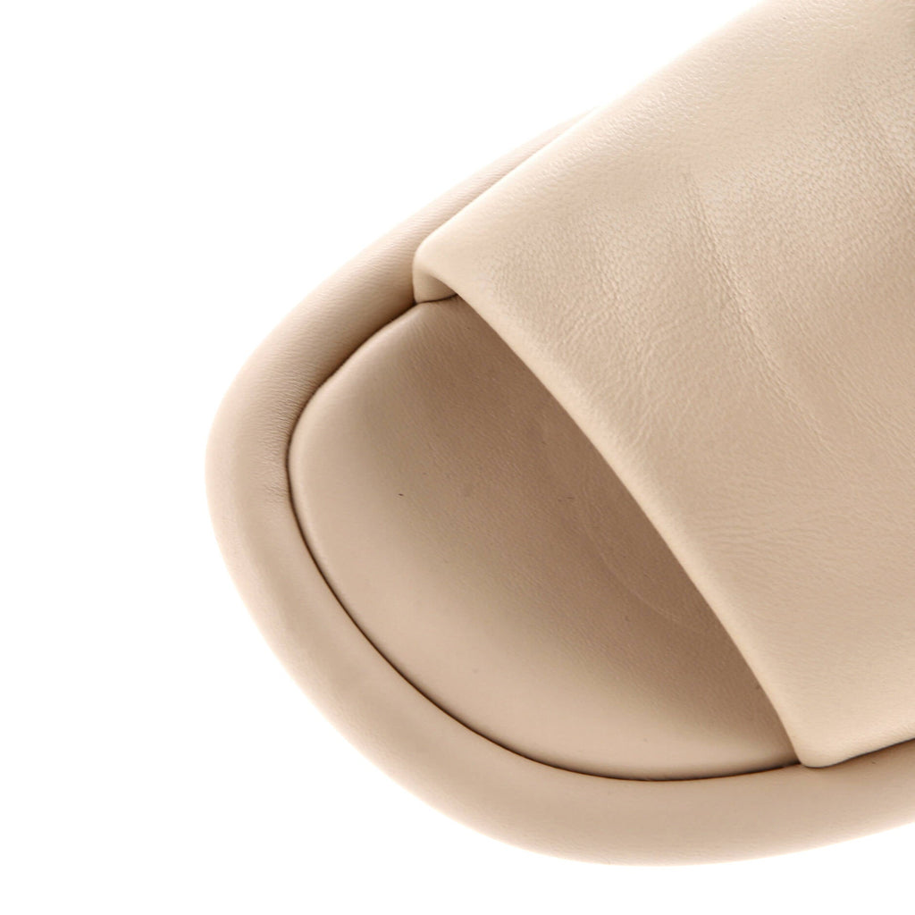 Women's Baguette Heeled Slide Mules Leather