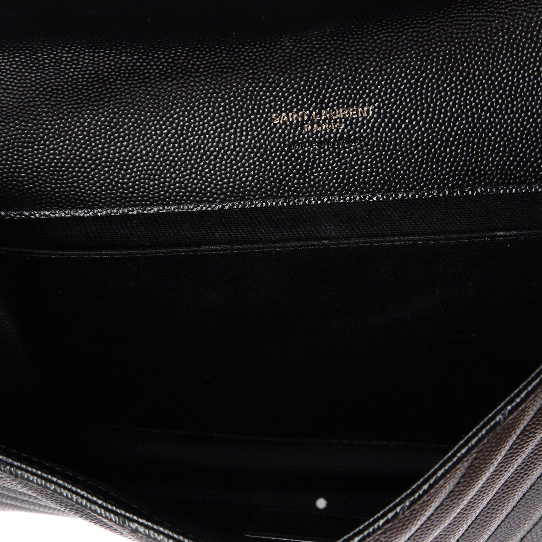Classic Monogram Envelope Wristlet Clutch Matelasse Chevron Leather