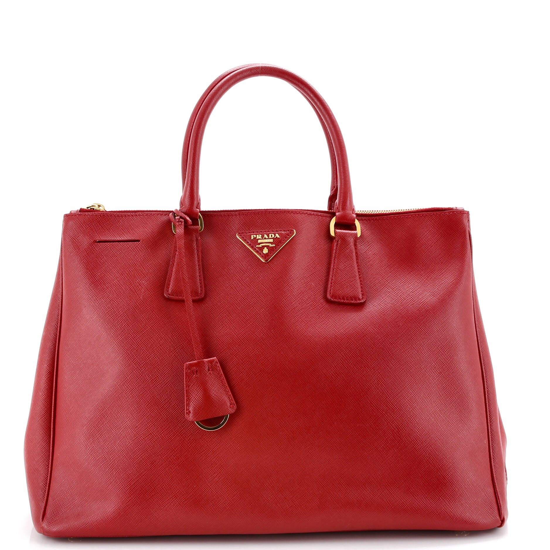 Double Zip Lux Tote Saffiano Leather Large