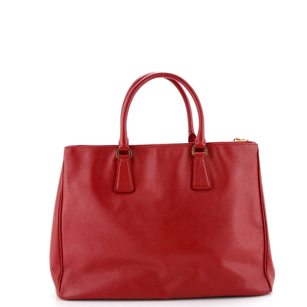 Double Zip Lux Tote Saffiano Leather Large