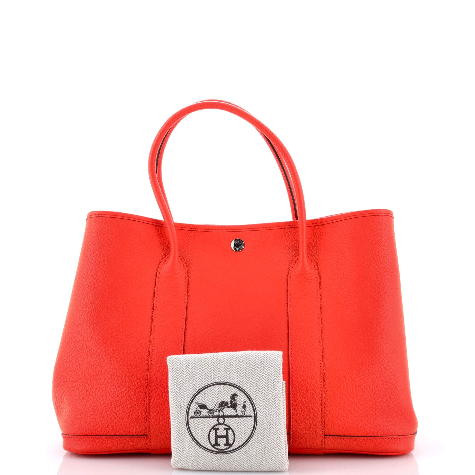 Garden Party Tote Leather with Printed Interior 36