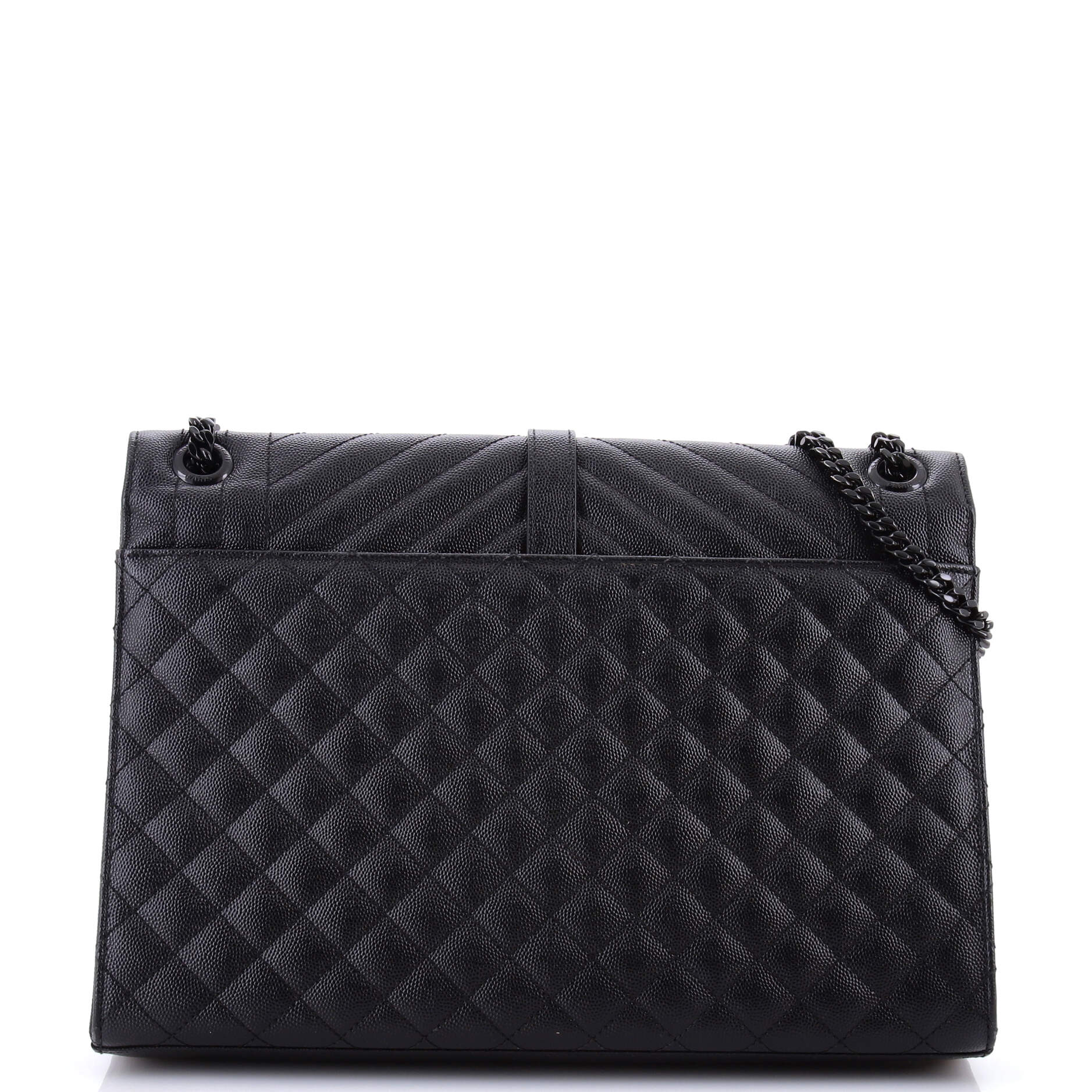 Classic Monogram Envelope Satchel Mixed Matelasse Leather Large
