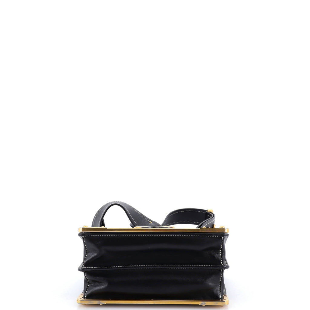 Cahier Crossbody Bag Studded Laser Cut Leather Small