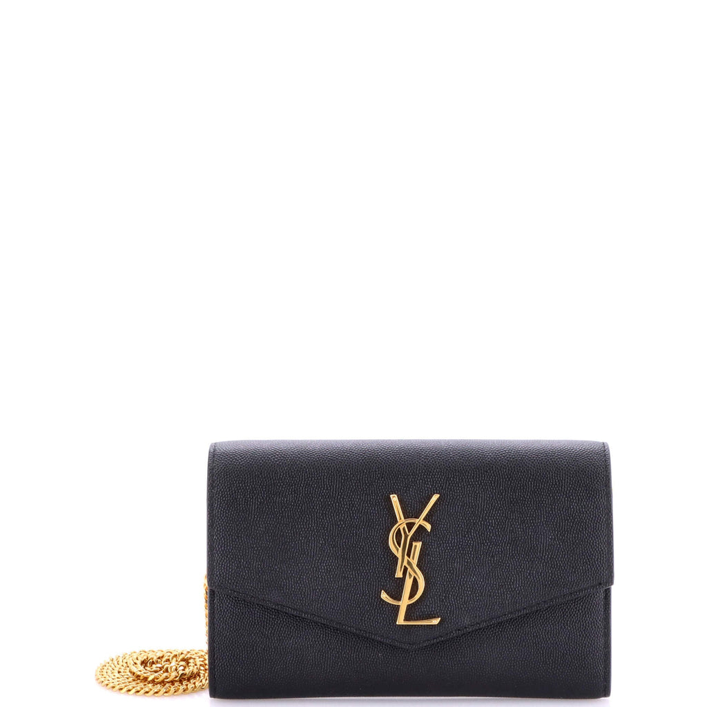 Classic Monogram Wallet on Chain Leather Small