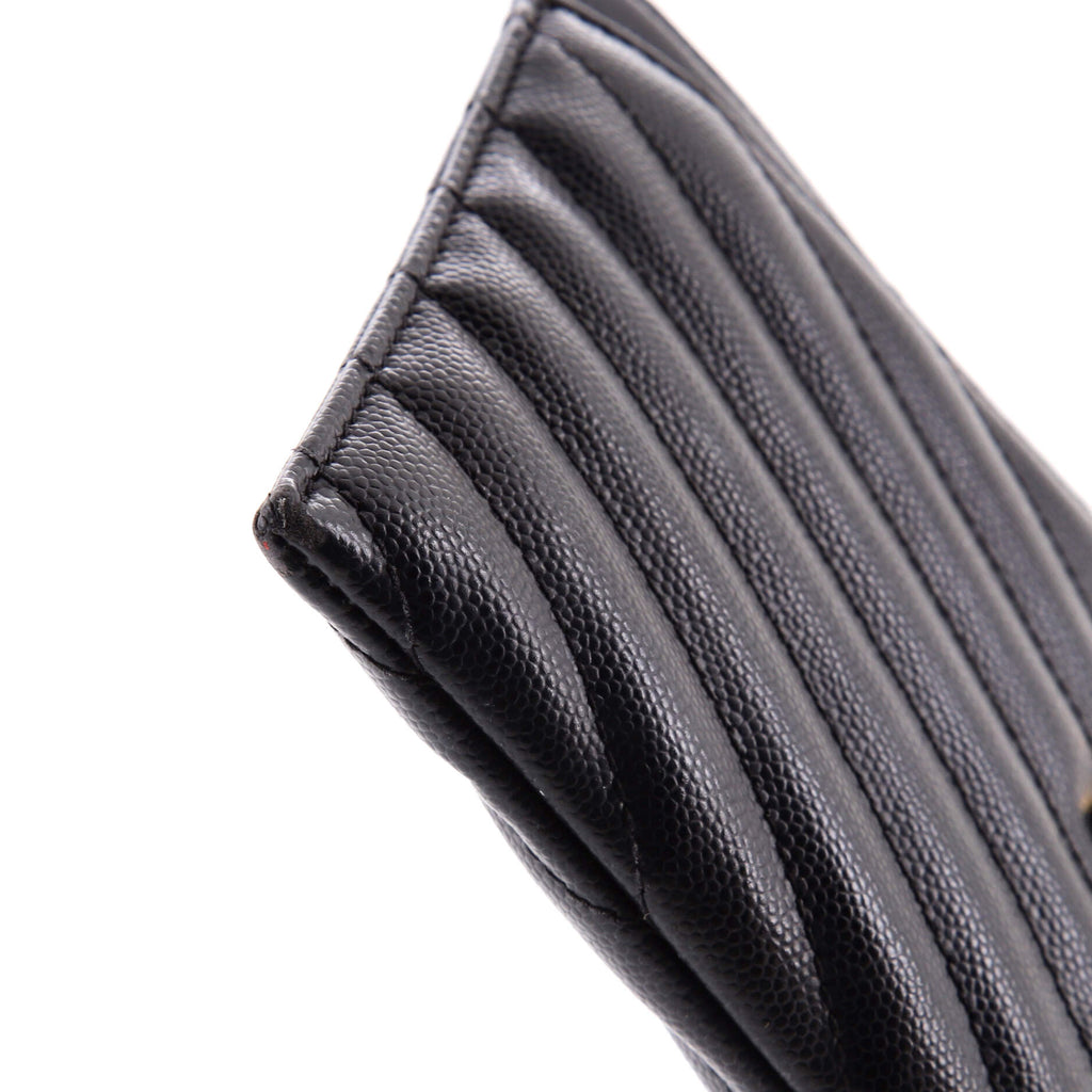 Classic Monogram Zip Bill Pouch Matelasse Chevron Leather Medium