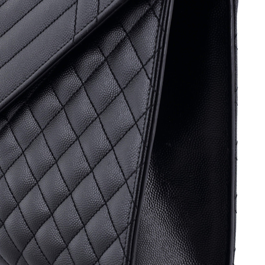 Classic Monogram Envelope Satchel Mixed Matelasse Leather Large