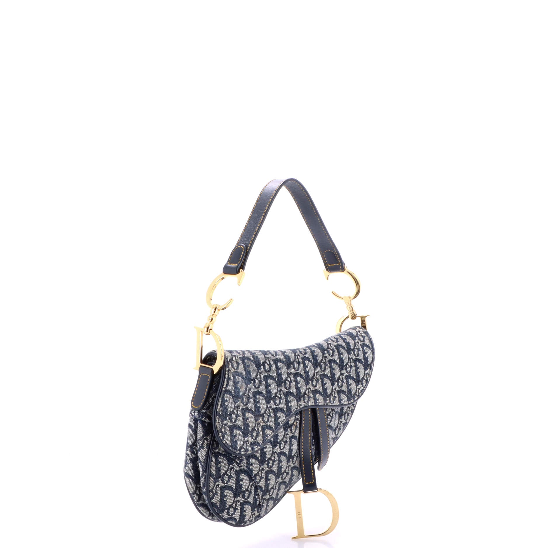 Vintage Saddle Bag Diorissimo Canvas Medium