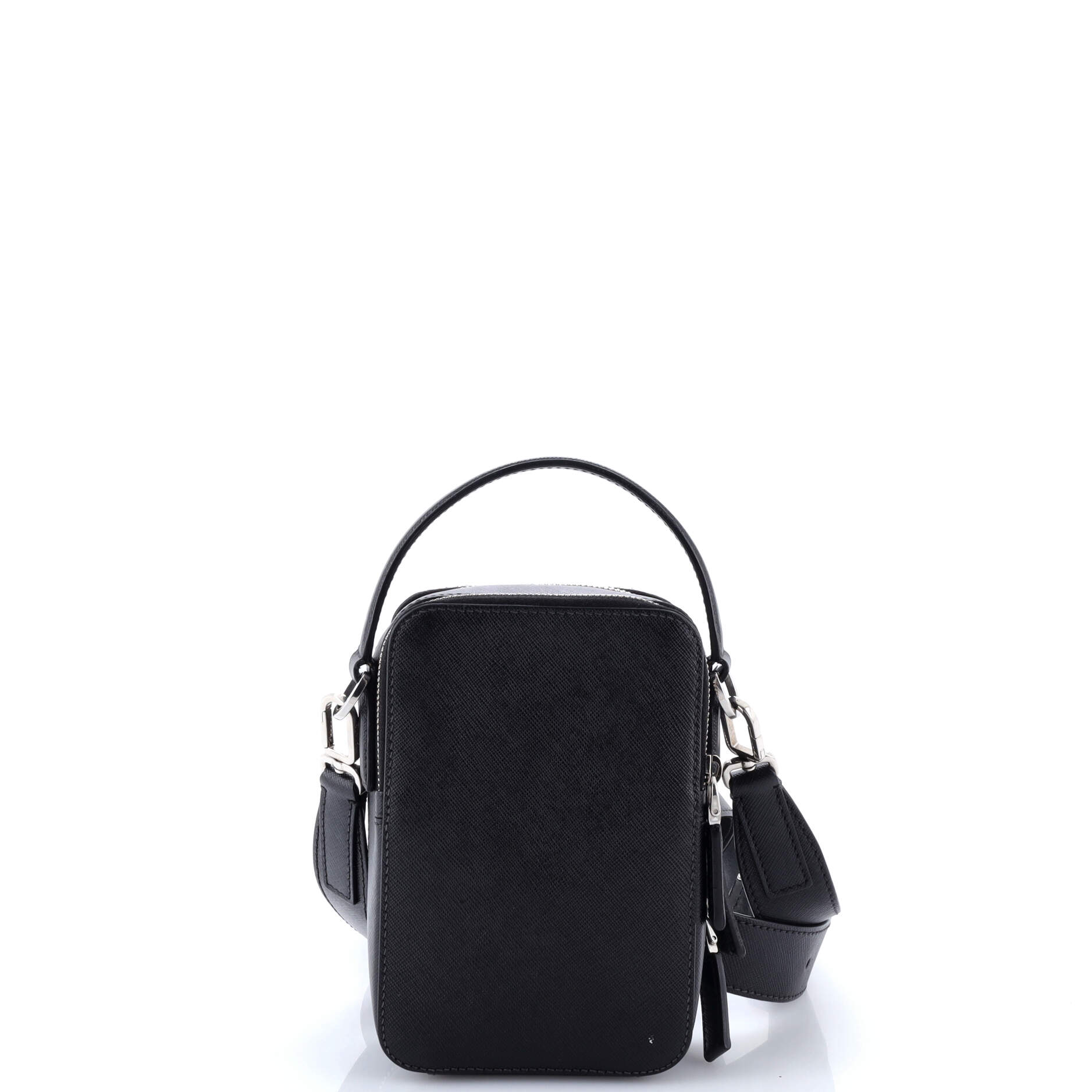 Brique Vertical Crossbody Bag Saffiano Leather Small
