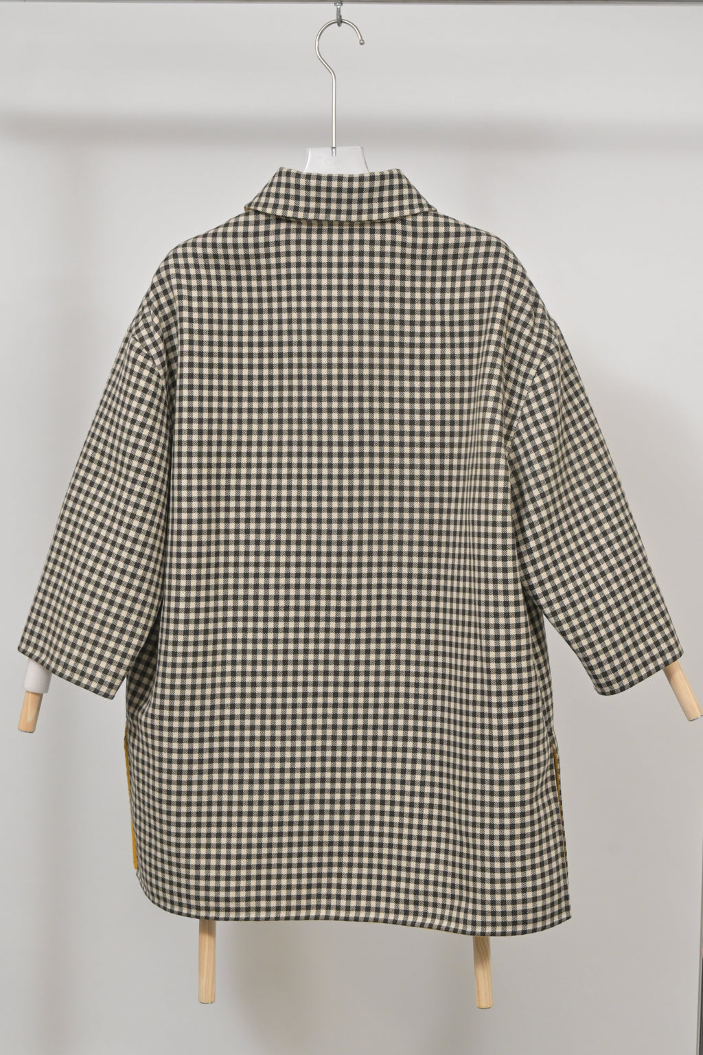 Fendi Check Coat in Brown Wool