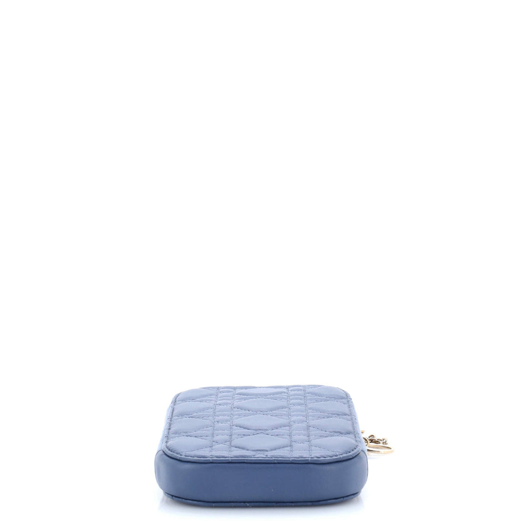 Lady Dior Phone Holder on Chain Cannage Quilt Lambskin