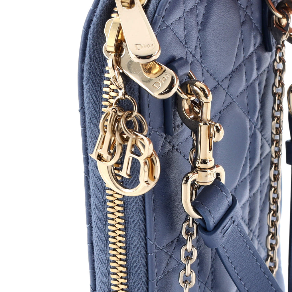Lady Dior Phone Holder on Chain Cannage Quilt Lambskin