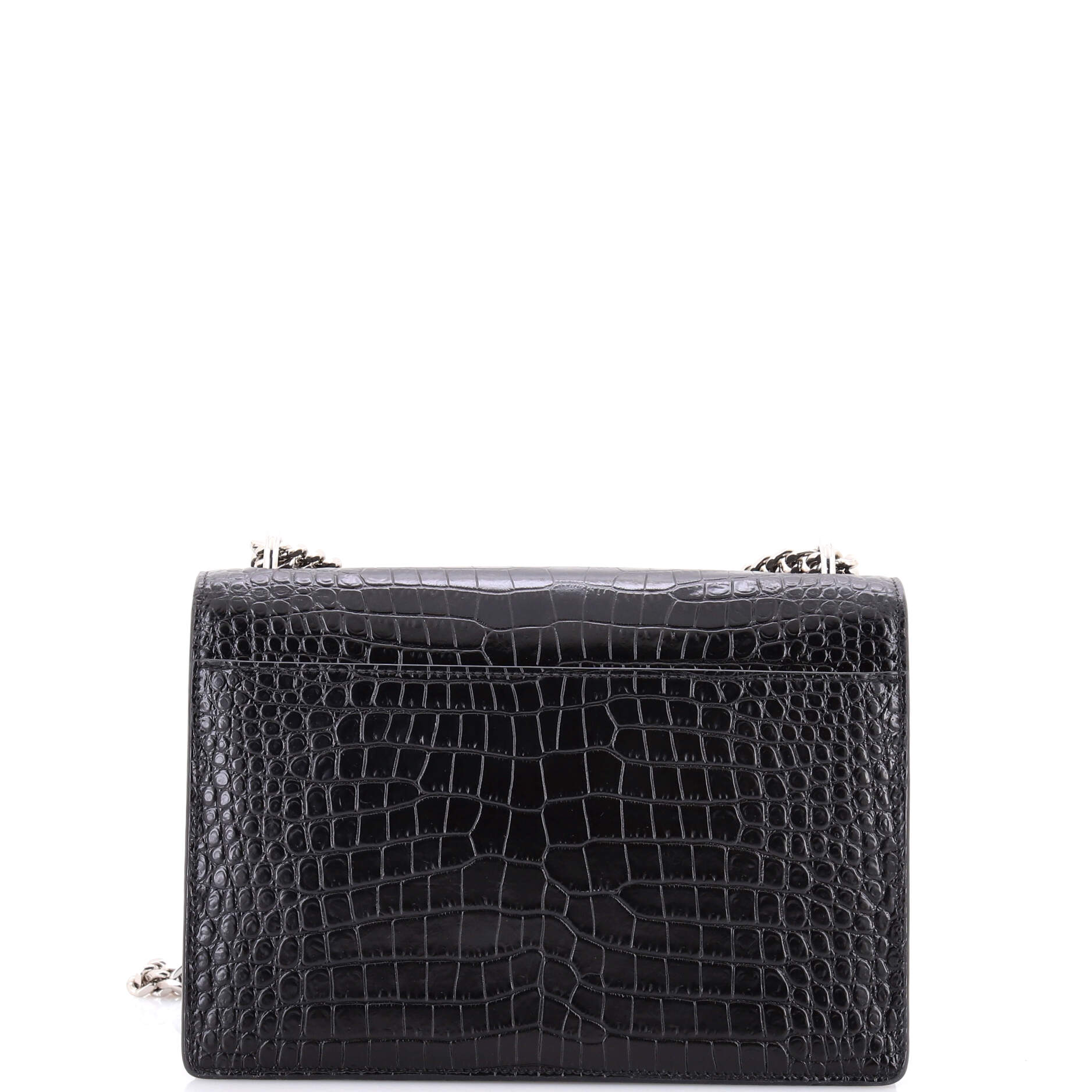 Sunset Crossbody Bag Crocodile Embossed Leather Medium