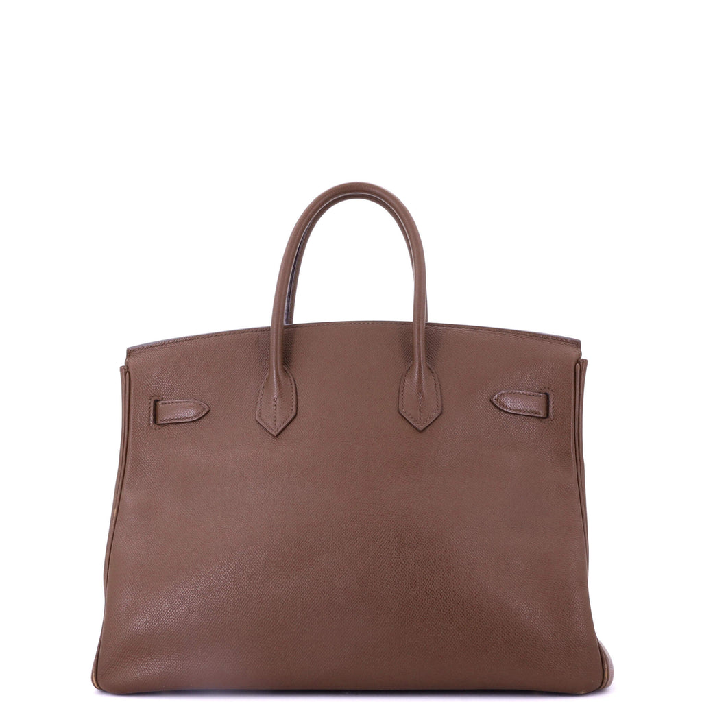Birkin Handbag Marron Foncé Epsom with Gold Hardware 35