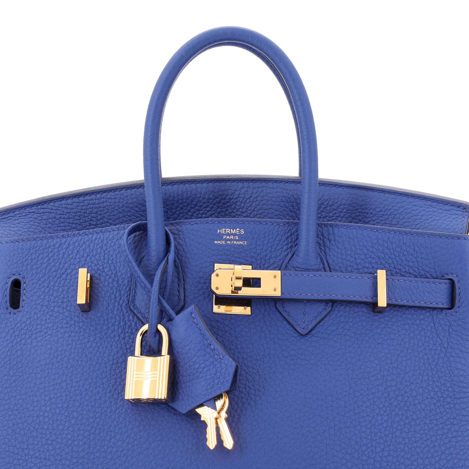 Birkin Handbag Bleu France Togo with Gold Hardware 25
