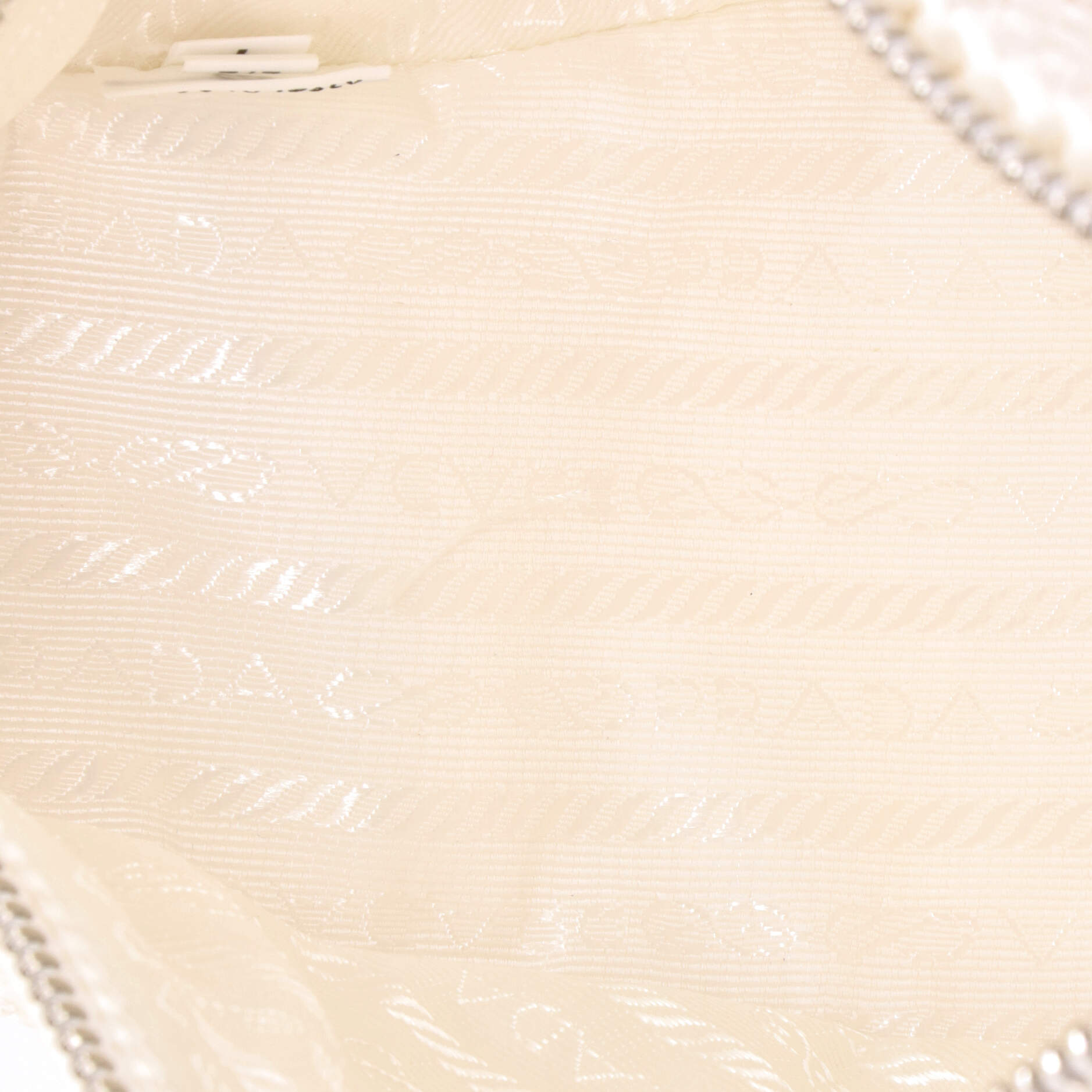 Triangle Logo Zip Crossbody Bag Crochet Raffia Small