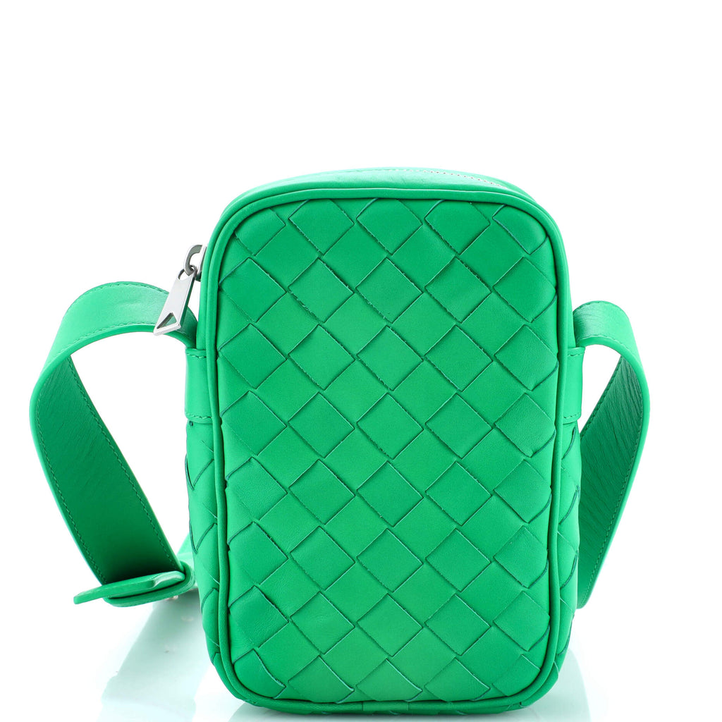 Zipped Phone Crossbody Bag Intrecciato Nappa