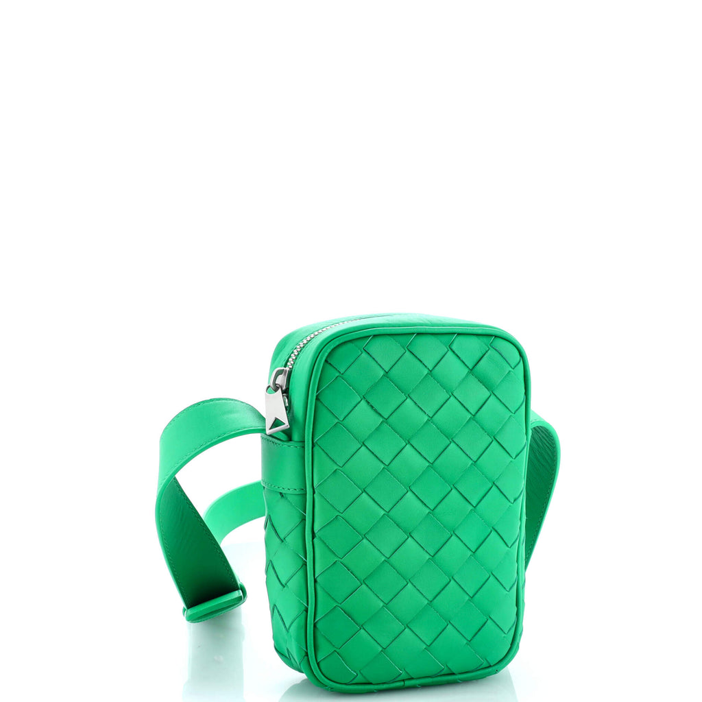 Zipped Phone Crossbody Bag Intrecciato Nappa