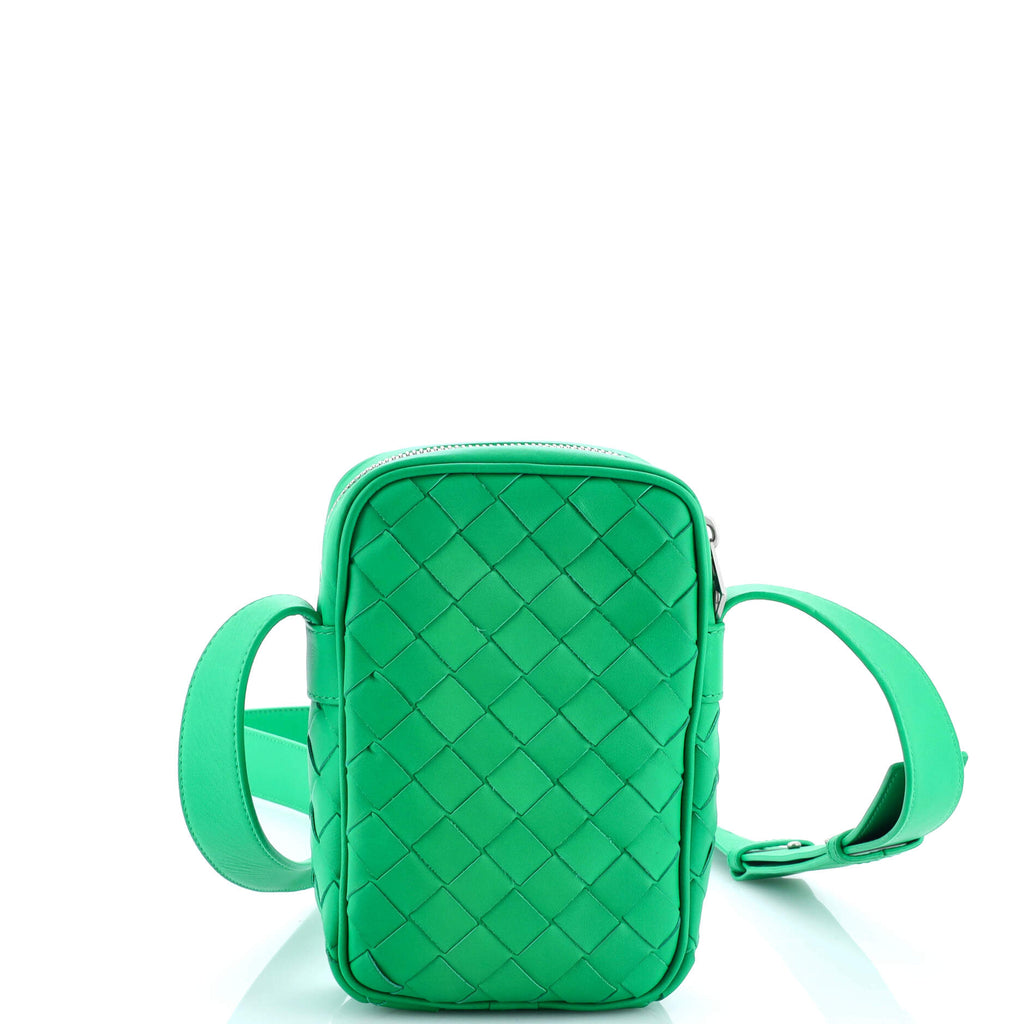 Zipped Phone Crossbody Bag Intrecciato Nappa