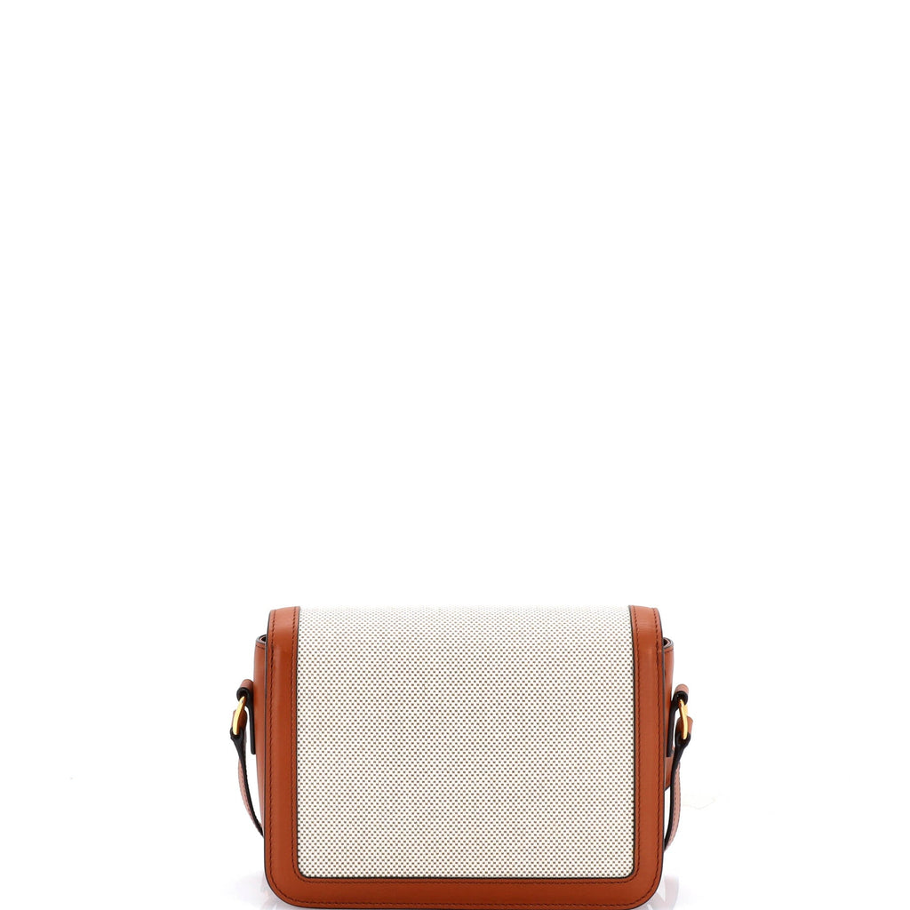 Triomphe Shoulder Bag Canvas with Leather Teen