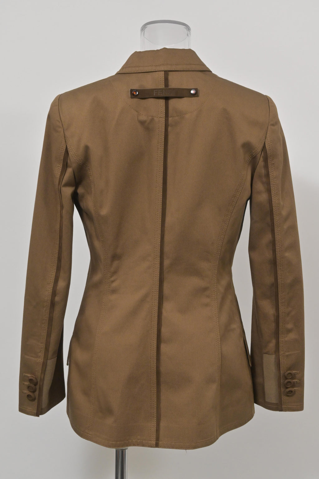 Fendi Double-Breasted Blazer in Brown Cotton