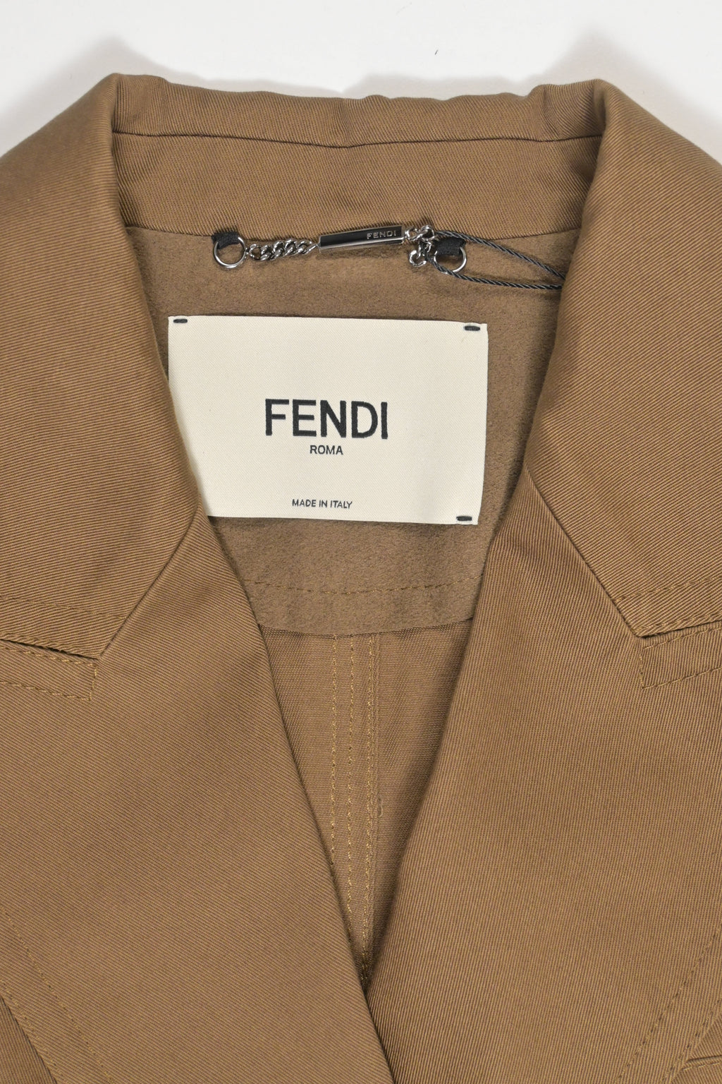 Fendi Double-Breasted Blazer in Brown Cotton
