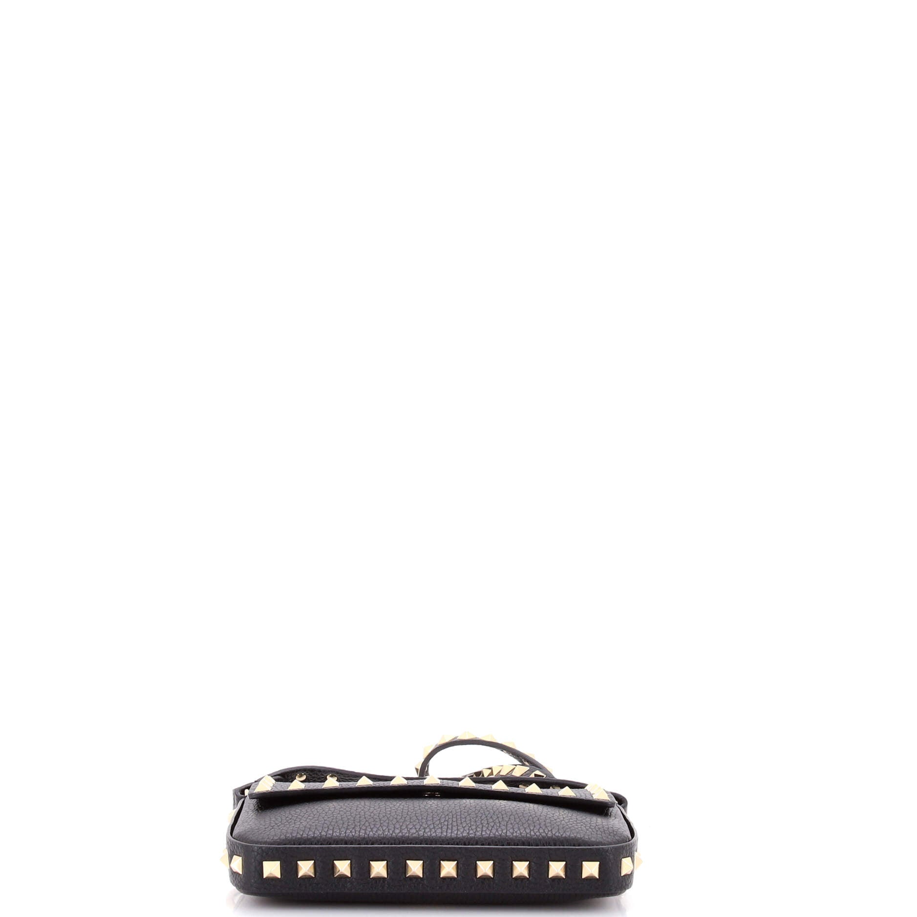 Rockstud Top Handle Crossbody Pouch Leather Mini