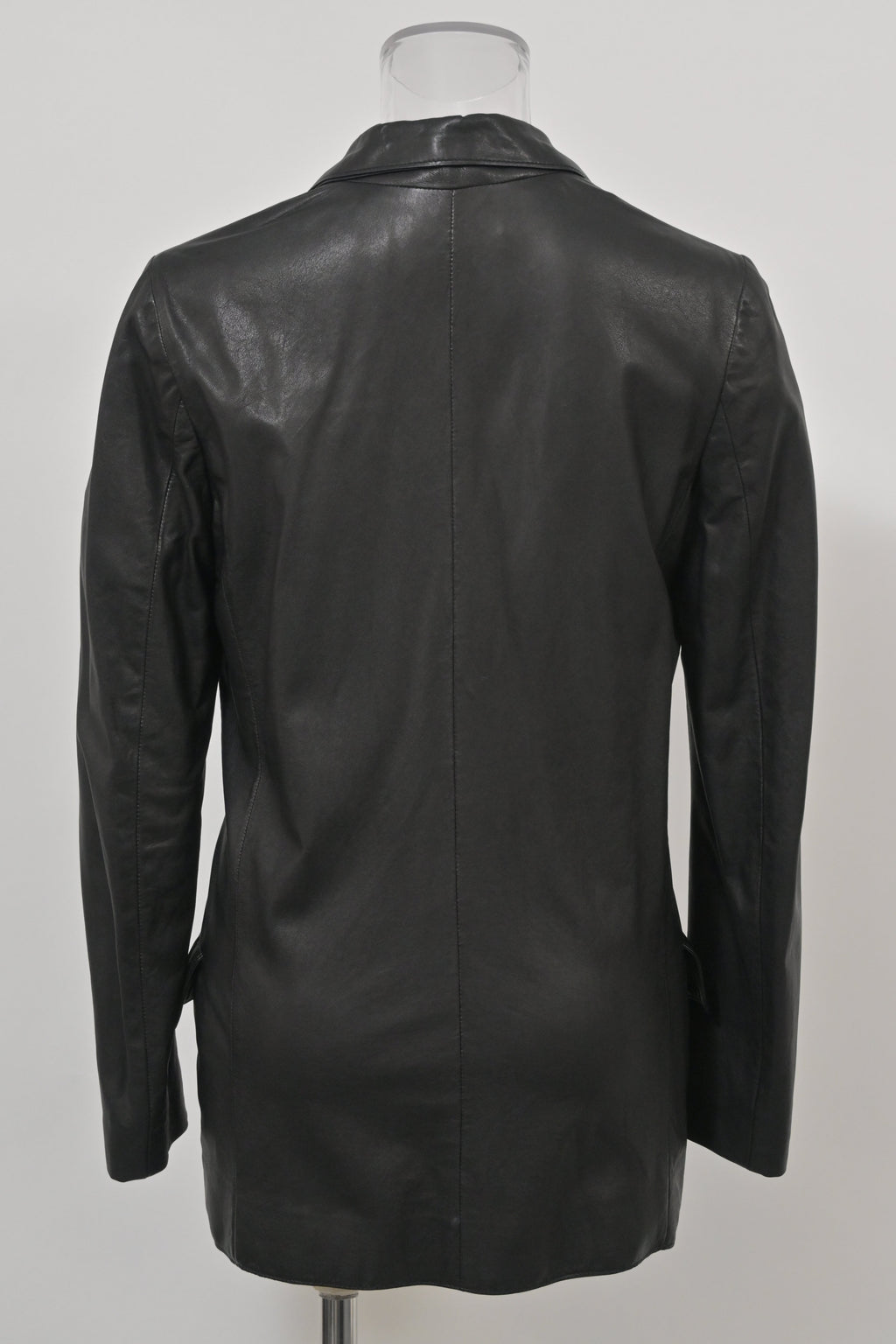 Bottega Veneta Single-Breasted Jacket in Black Leather