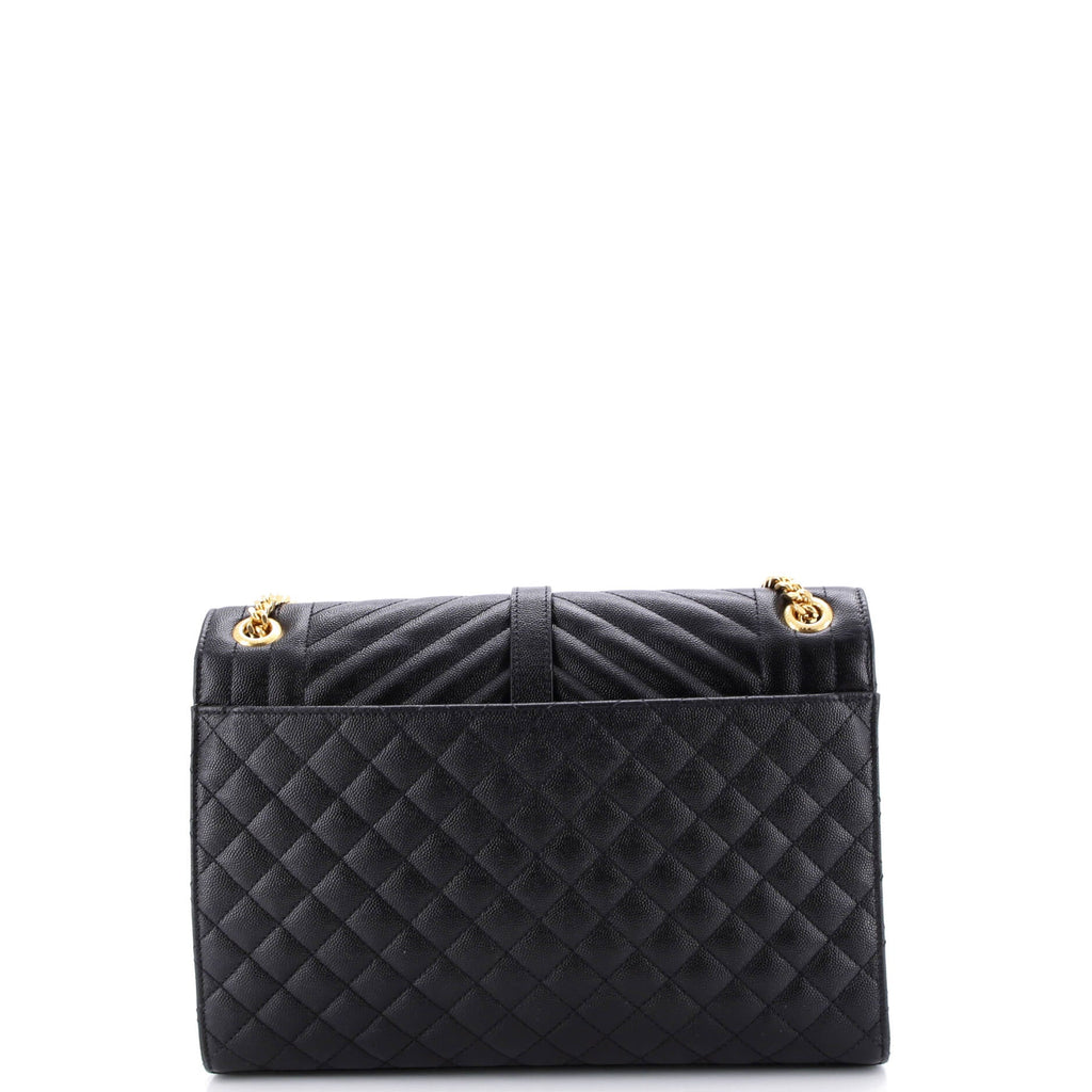 Classic Monogram Envelope Satchel Mixed Matelasse Leather Large