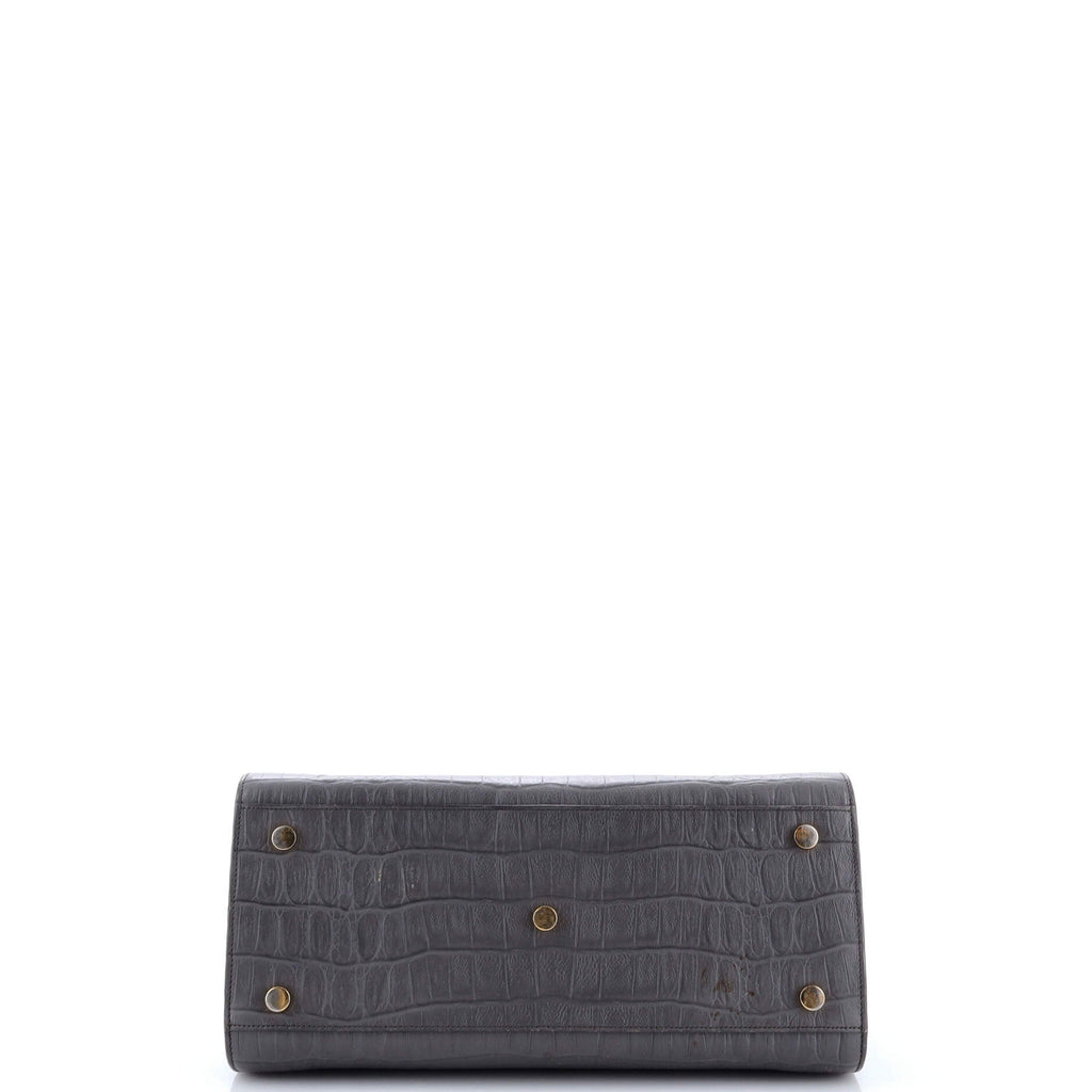 Sac de Jour Bag Crocodile Embossed Leather Medium