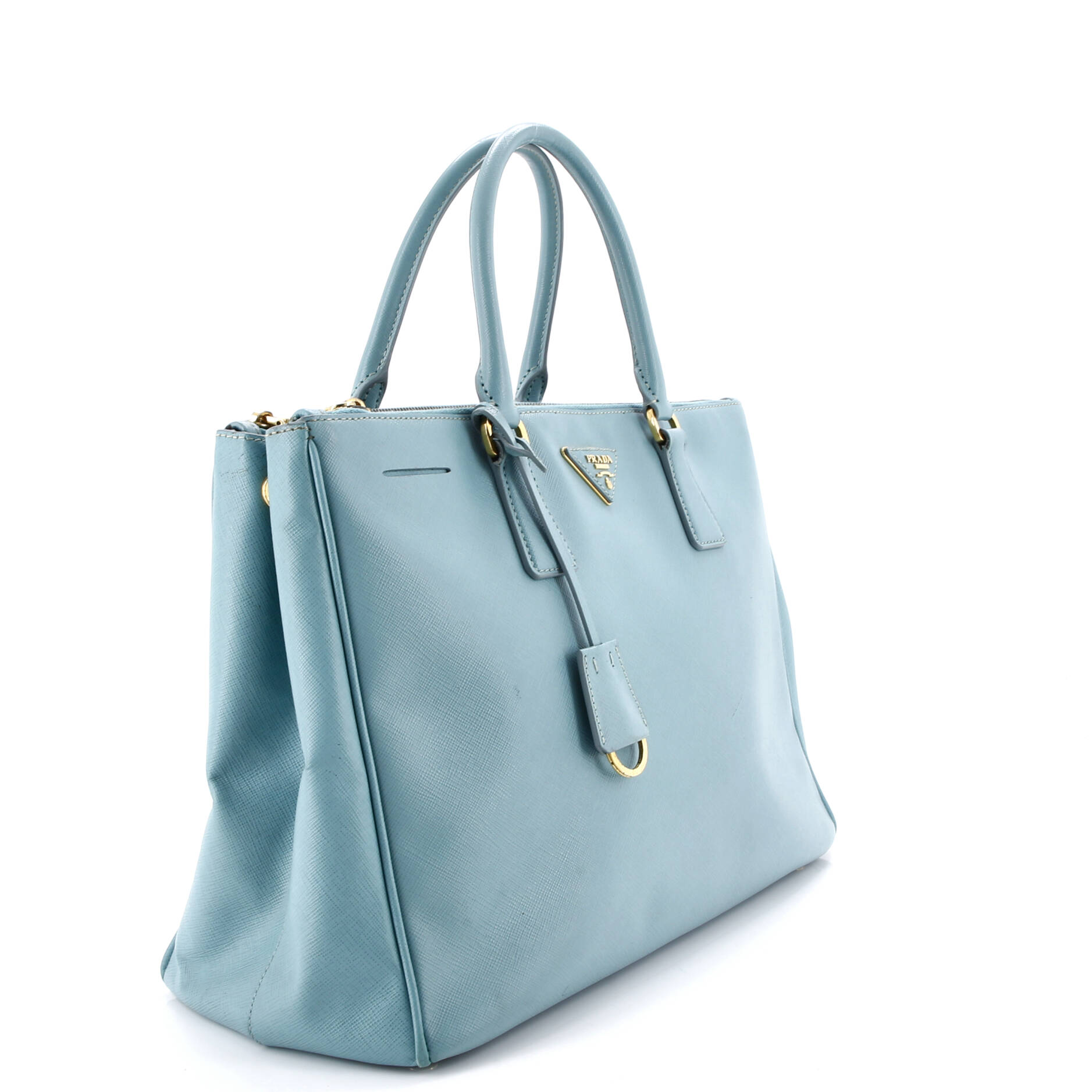Double Zip Lux Tote Saffiano Leather Large