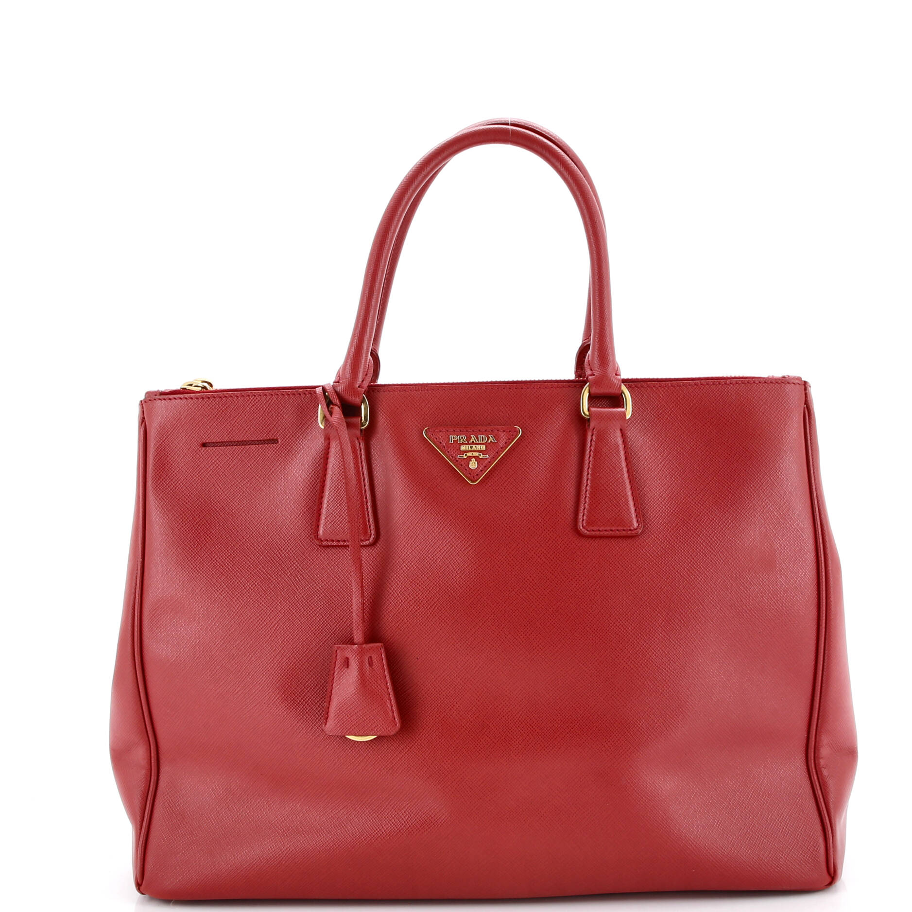 Double Zip Lux Tote Saffiano Leather Large